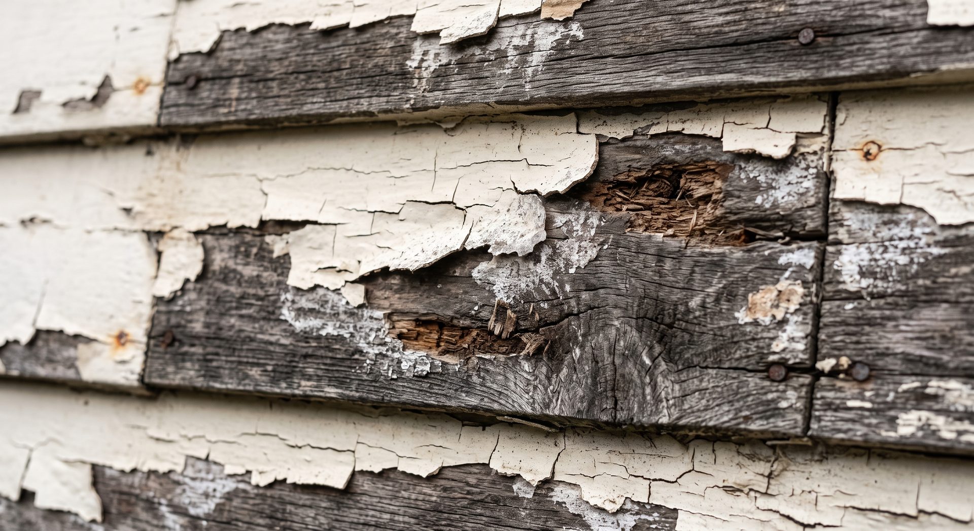 Weathered timber substrate before preparation
